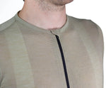 Summer Wool Short Sleeve Cycling Jersey - Khaki