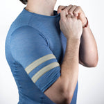 Summer Wool Short Sleeve Cycling Jersey - Faded Blue