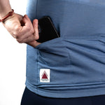 Summer Wool Short Sleeve Cycling Jersey - Faded Blue
