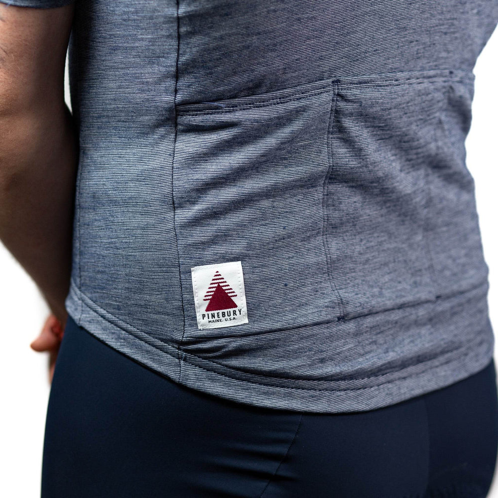 Summer Wool Short Sleeve Cycling Jersey - Steel Blue
