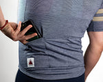 Summer Wool Short Sleeve Cycling Jersey - Steel Blue