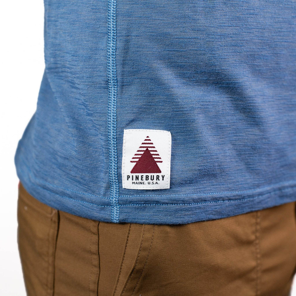 Summer Wool Short Sleeve Merino Wool Tee - Faded Blue
