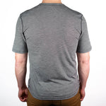 Summer Wool Short Sleeve Merino Wool Pocket Tee - Gray Stone