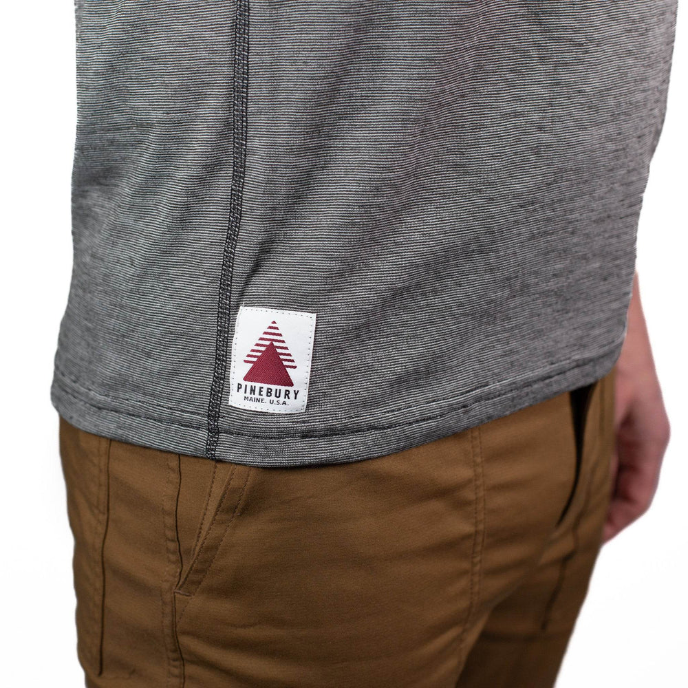 Summer Wool Short Sleeve Merino Wool Pocket Tee - Gray Stone