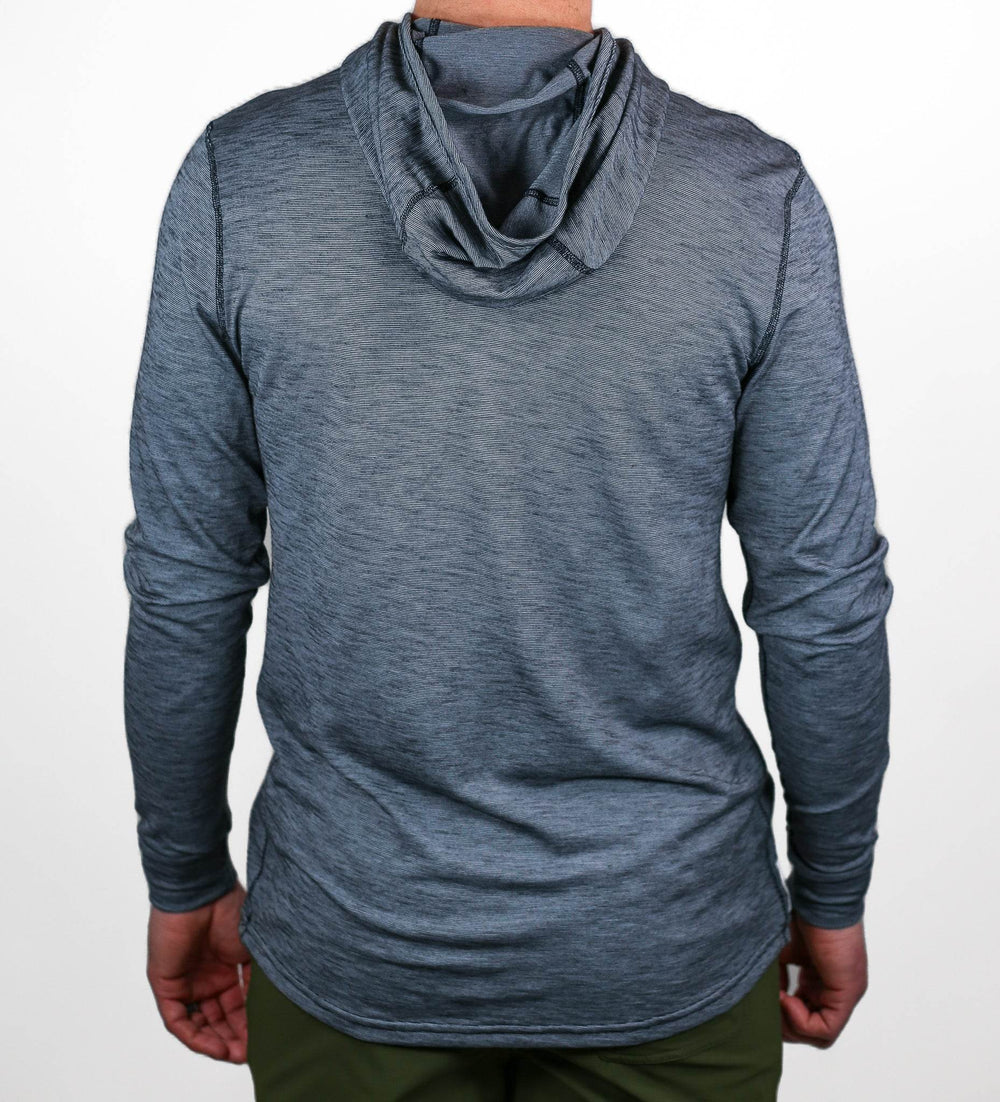 Summer Wool Hoodie Sun Shirt - Steel Blue