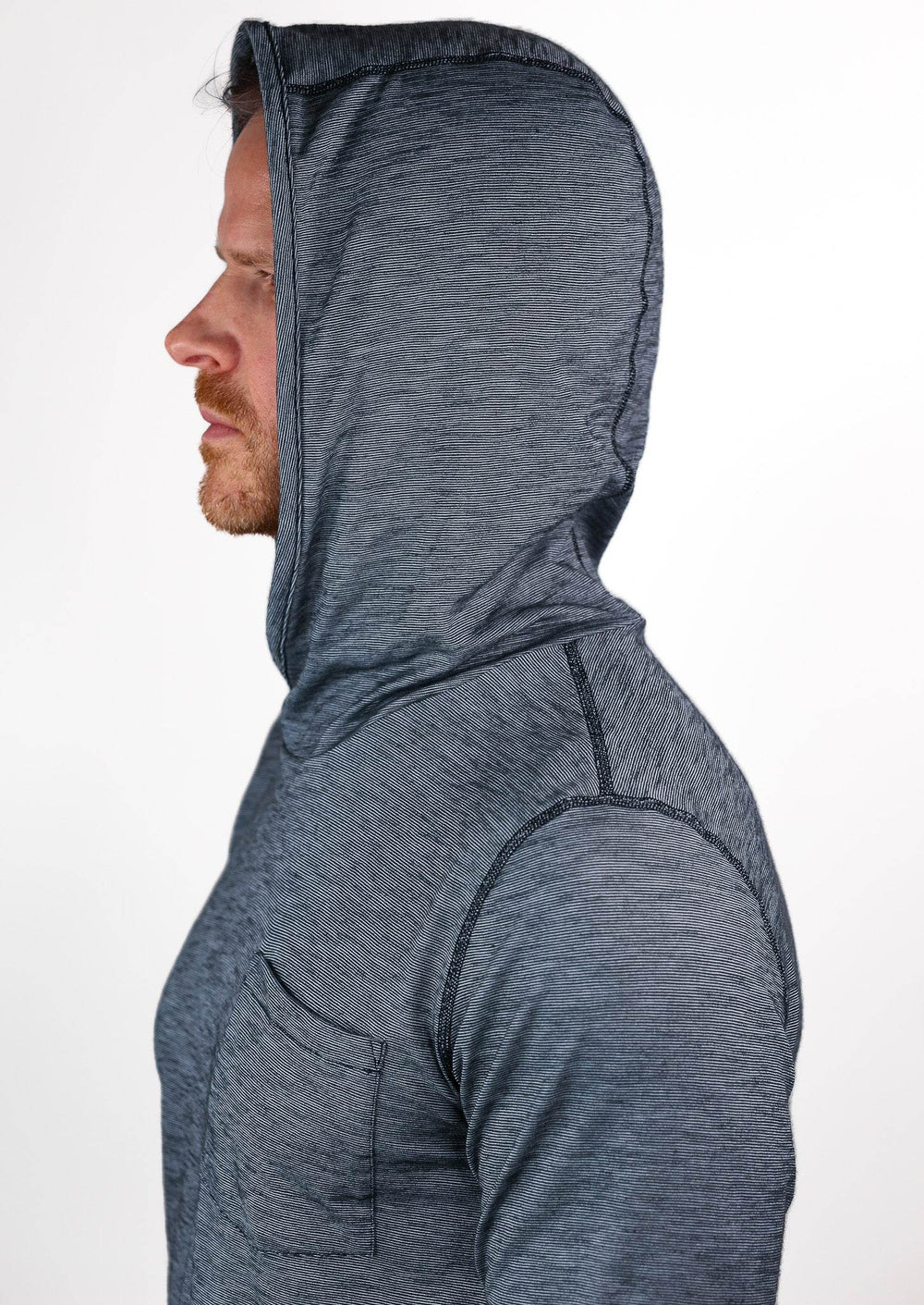 Summer Wool Hoodie Sun Shirt - Steel Blue