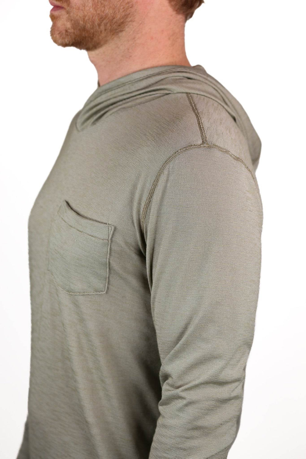 Summer Wool Hoodie Sun Shirt - Khaki