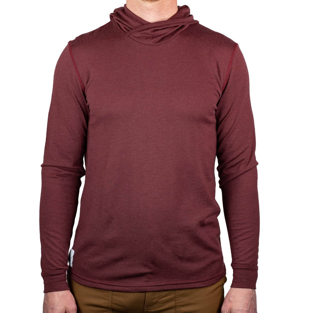 All Season Merino Wool Hoodie - Brick Red
