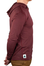 All Season Merino Wool Hoodie - Brick Red