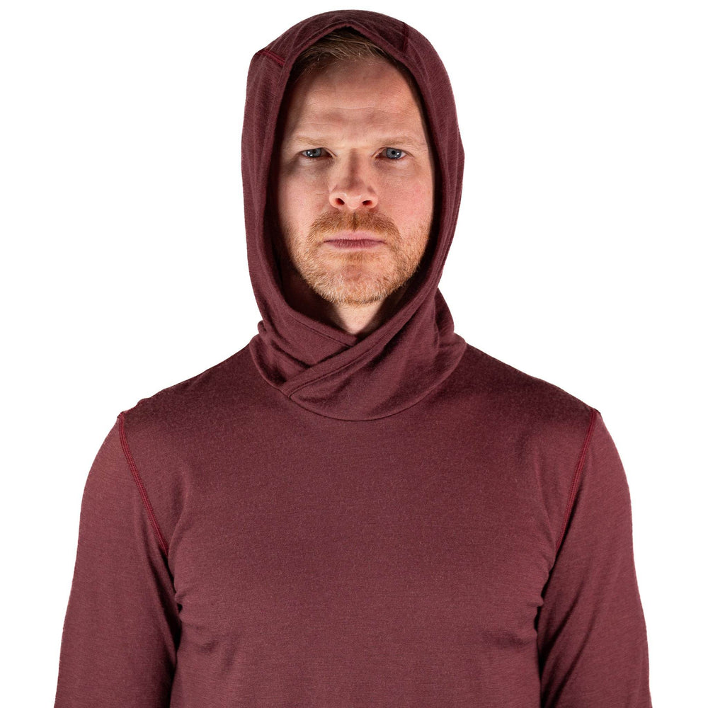 All Season Merino Wool Hoodie - Brick Red