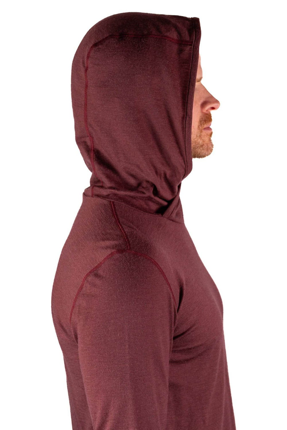 All Season Merino Wool Hoodie - Brick Red