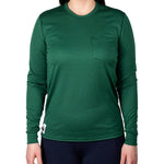 Every-Season Long Sleeve Merino Wool Pocket Tee - Pine