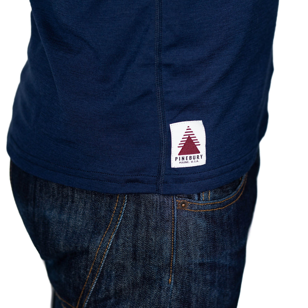 Every-Season Long Sleeve Merino Wool Tee - Atlantic Blue