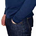 Every-Season Long Sleeve Merino Wool Tee - Atlantic Blue