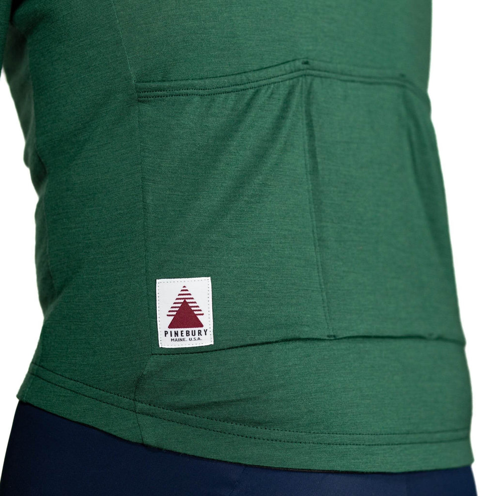 Every-Season Long Sleeve Merino Wool Cycling Jersey - Pine
