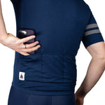 Every-Season Short Sleeve Merino Wool Cycling Jersey - Atlantic Blue