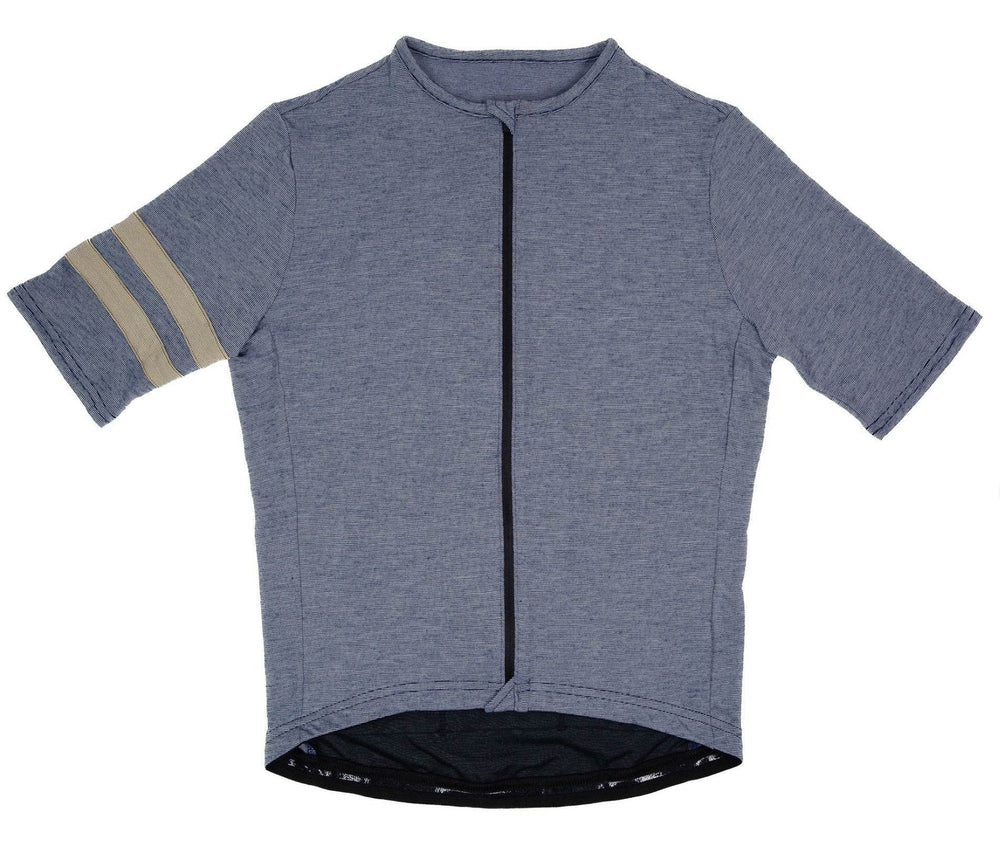 Summer Wool Short Sleeve Cycling Jersey - Steel Blue