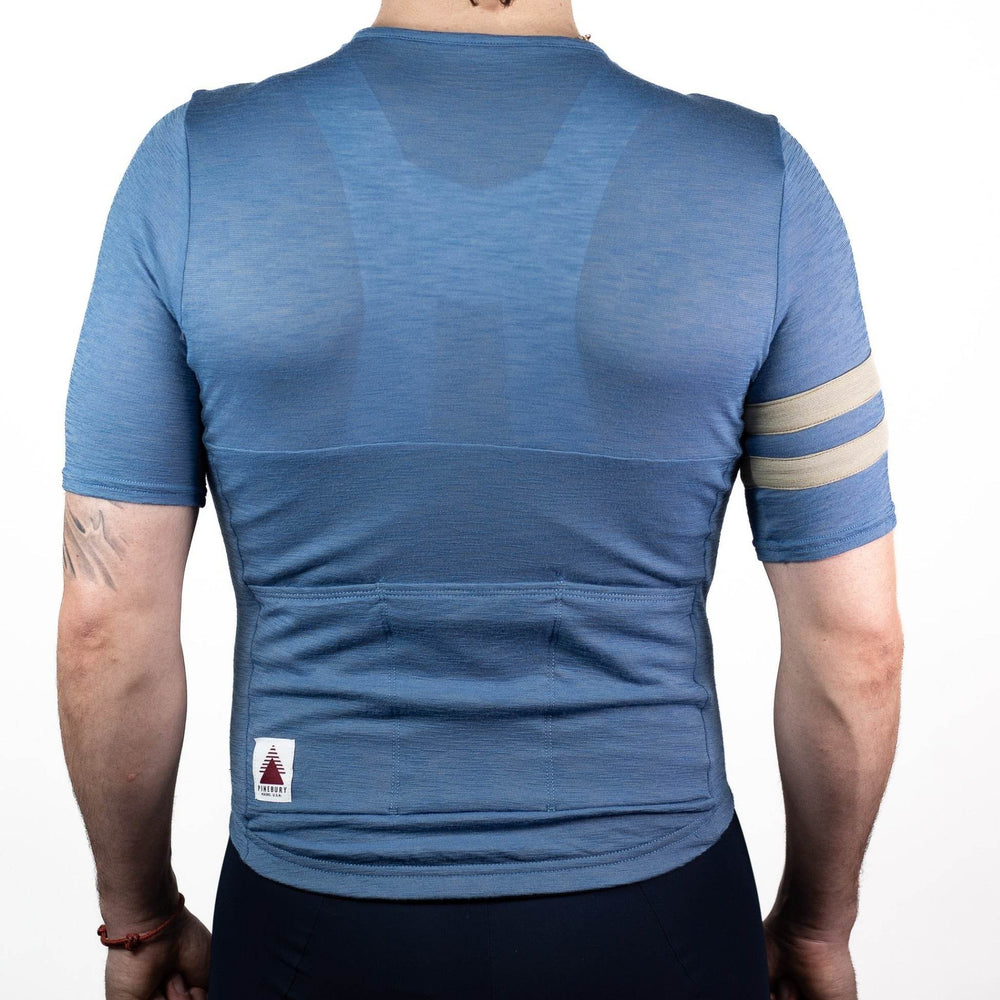 Summer Wool Short Sleeve Cycling Jersey - Faded Blue