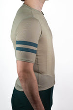 Summer Wool Short Sleeve Cycling Jersey - Khaki