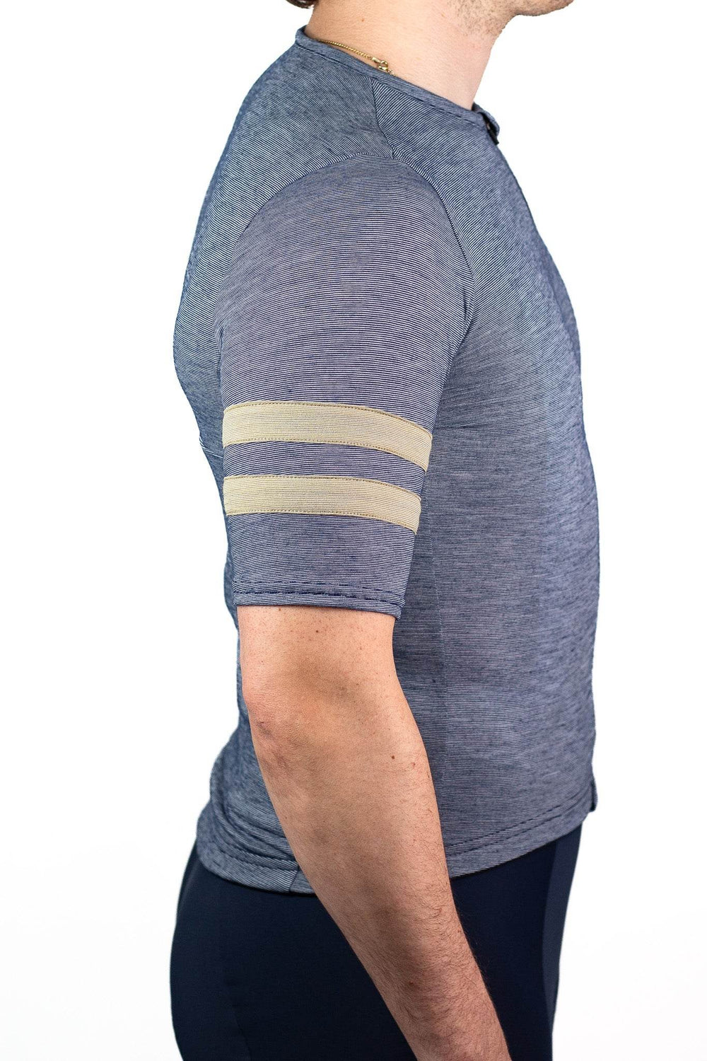 Summer Wool Short Sleeve Cycling Jersey - Steel Blue