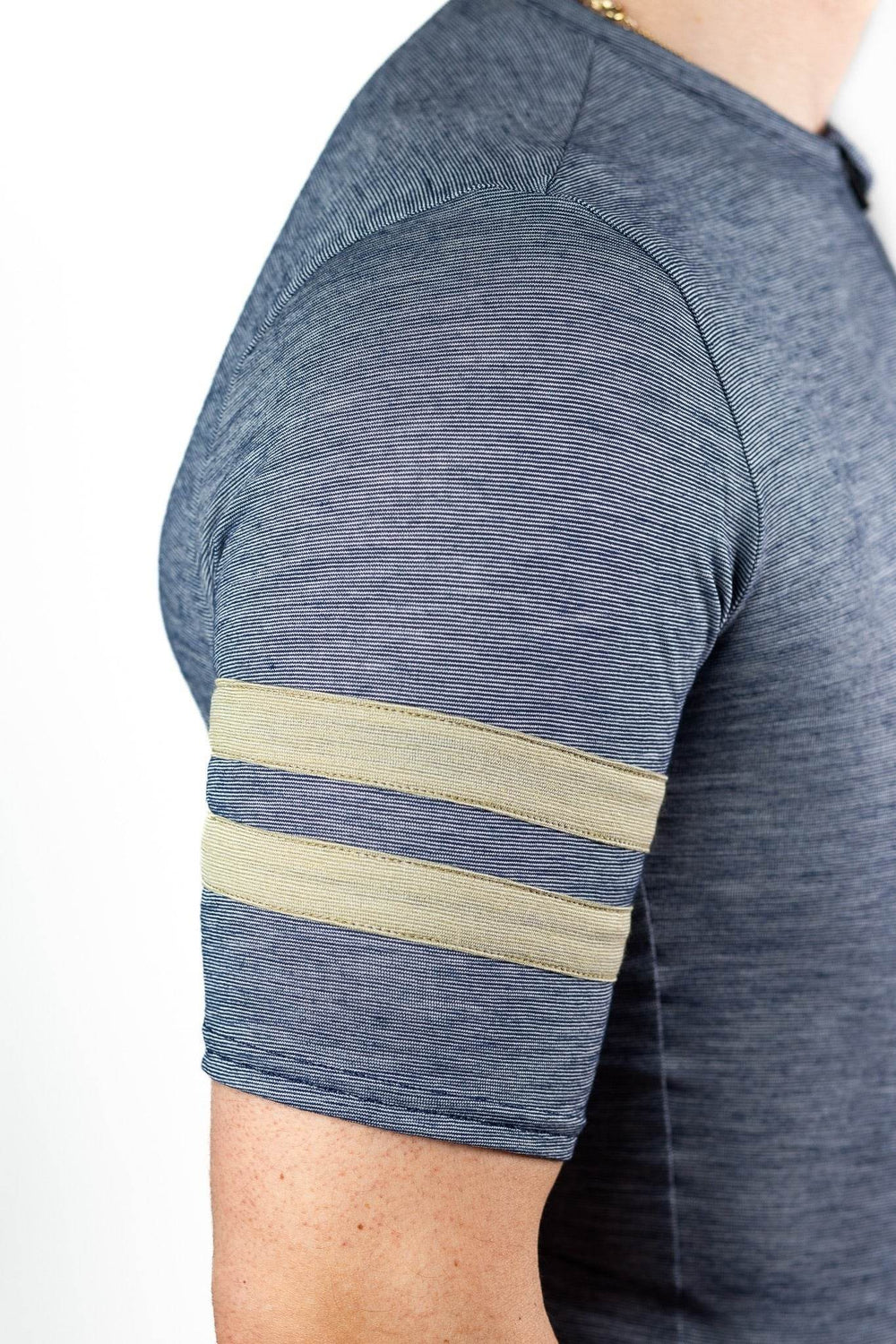 Summer Wool Short Sleeve Cycling Jersey - Steel Blue