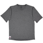 Summer Wool Short Sleeve Merino Wool Pocket Tee - Gray Stone