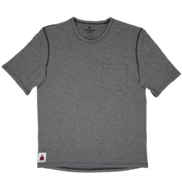 Summer Wool Short Sleeve Merino Wool Pocket Tee - Gray Stone