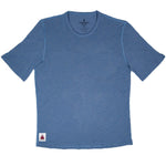 Summer Wool Short Sleeve Merino Wool Tee - Faded Blue
