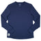 Winter Wool Long Sleeve Merino Wool Crewneck Pullover - Navy