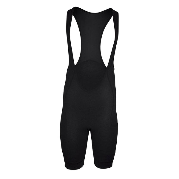The Merino Wool Cargo Bib Shorts - Black