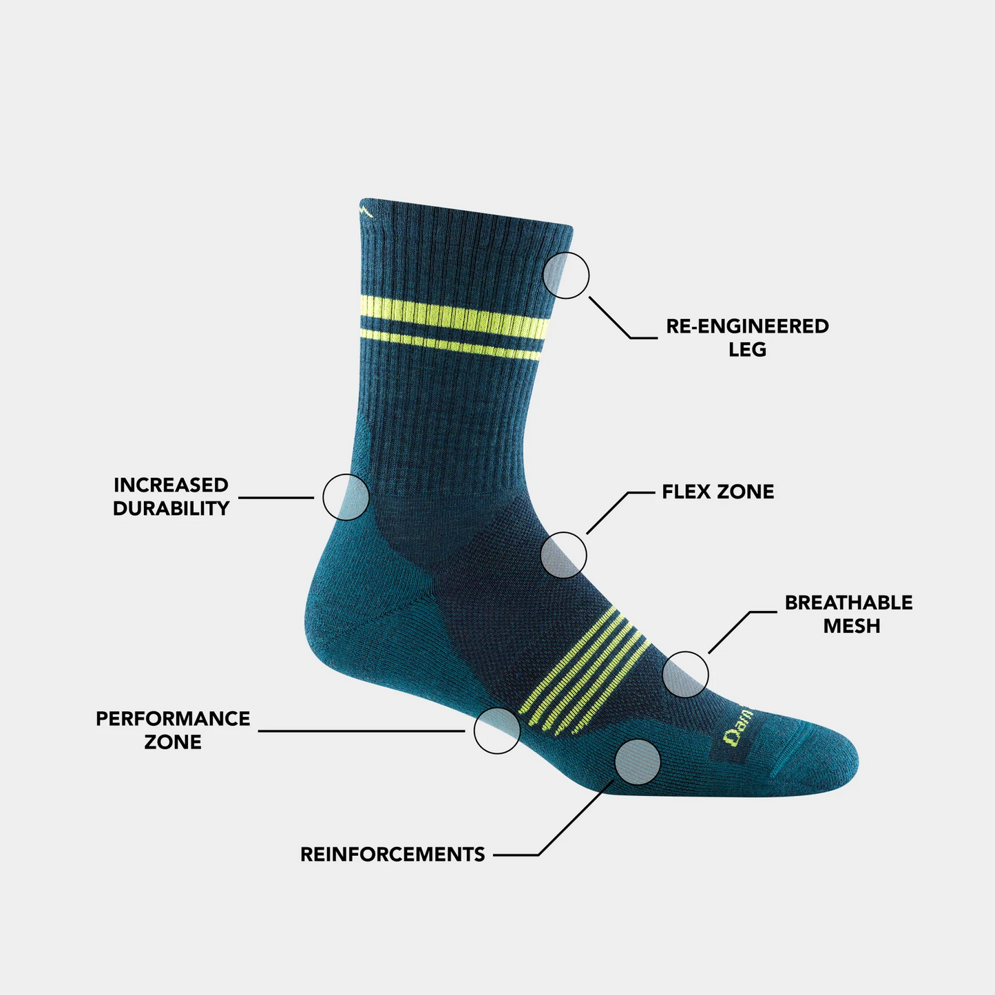 Darn Tough- Men's Element Micro Crew Lightweight Running Sock