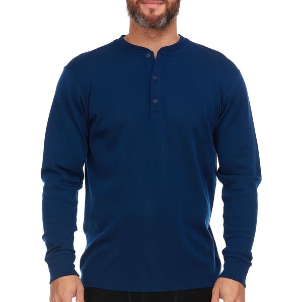 Men's Midweight Merino Wool Henley | 100% Merino Wool