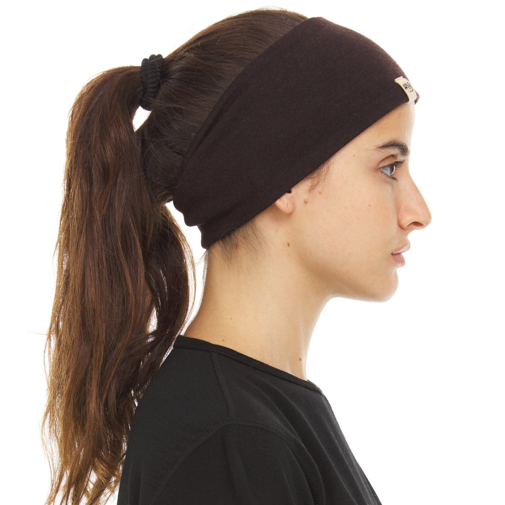 Midweight Reversible Wool Headband  - 100% Merino Wool
