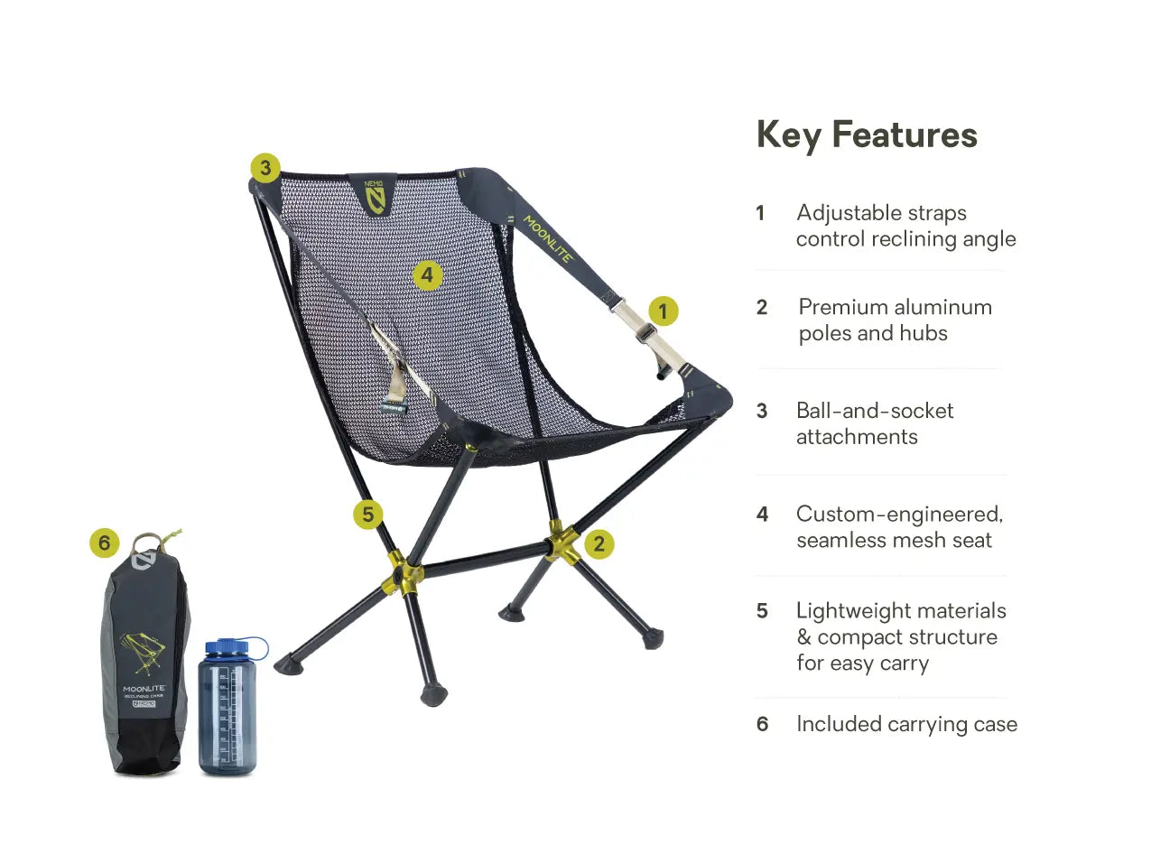 Moonlight Reclining Camp Chair