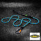 Rope Dog Leash with Auto-Locking Carabiner – 9.5mm Beal Dynamic | Blue-Green Stripe | Tuenne